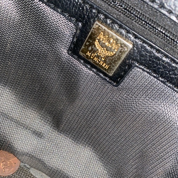 MCM Munich Black Leather Studded Backpack - Picture 8 of 11